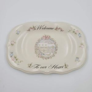 Pfaltzgraff Serving Platter Tea Rose General Store Welcome To Our Home 14"x9.5"